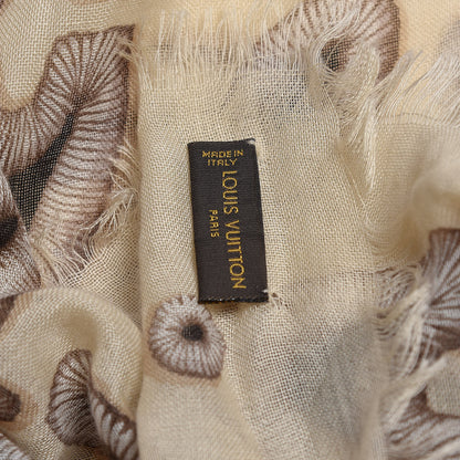 Louis Vuitton Cashmere Silk Stole Beige 5 of 5