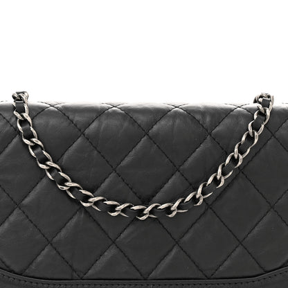 Chanel Aged Calfskin Quilted Gabrielle Wallet On Chain WOC Black 8 of 11