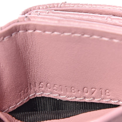 Saint Laurent Grain De Poudre Matelasse Chevron Monogram Tiny Wallet Tender Pink 7 of 8