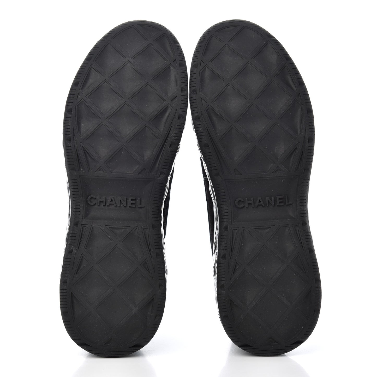Suede Calfskin Velvet Grosgrain CC Sneakers 40.5 Black