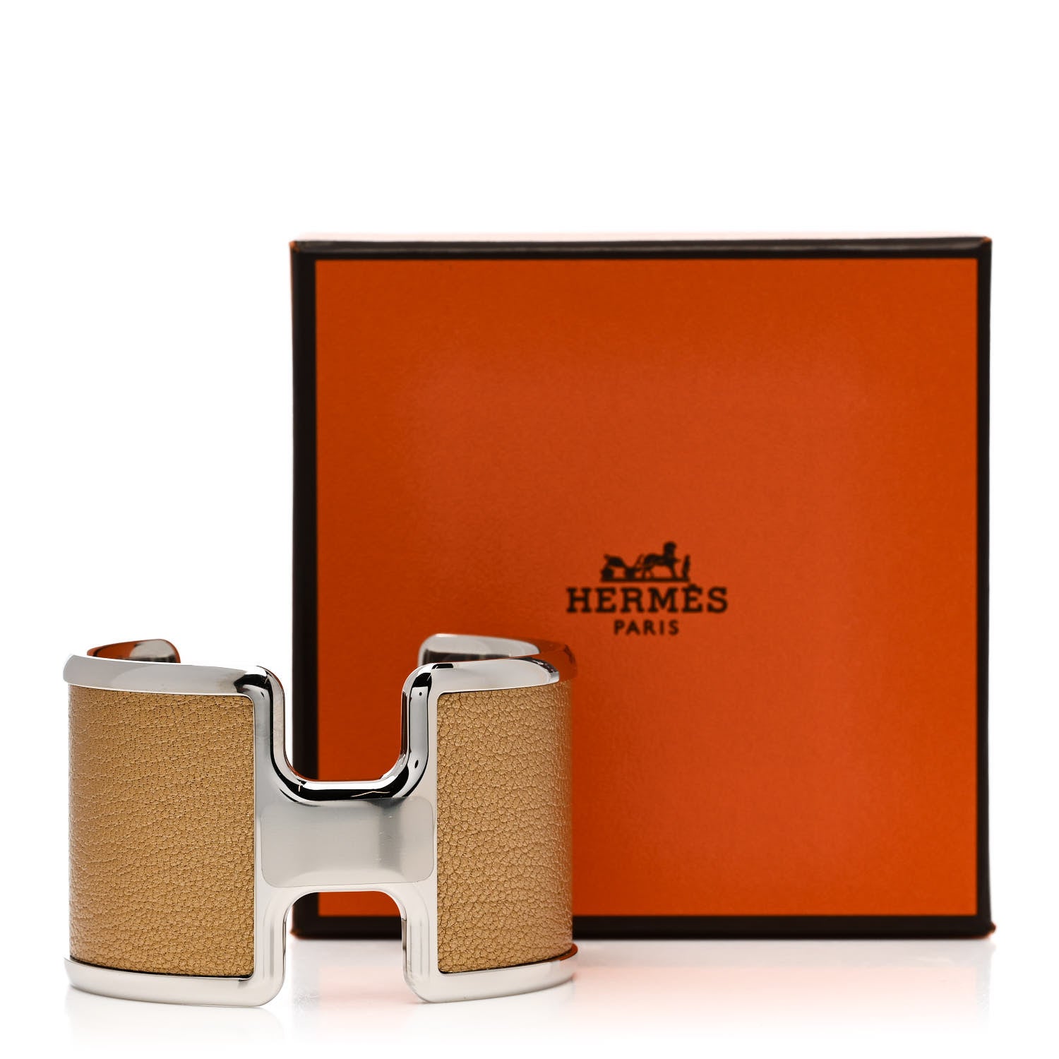 Hermes Metallic Chevre Chamkilight Olympe Cuff Bracelet Dore 6 of 6