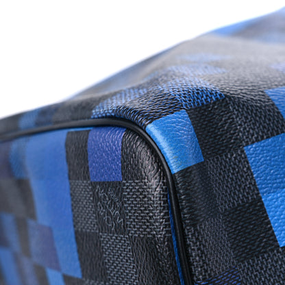 Louis Vuitton Damier Graphite Pixel Keepall Bandouliere 50 Blue 8 of 10
