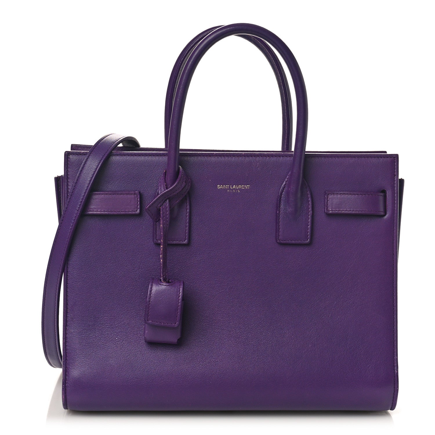 Saint Laurent Calfskin Small Sac De Jour Purple 1 of 21