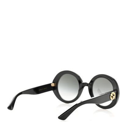 Gucci Acetate Round GG Sunglasses GG0319S Black 4 of 8