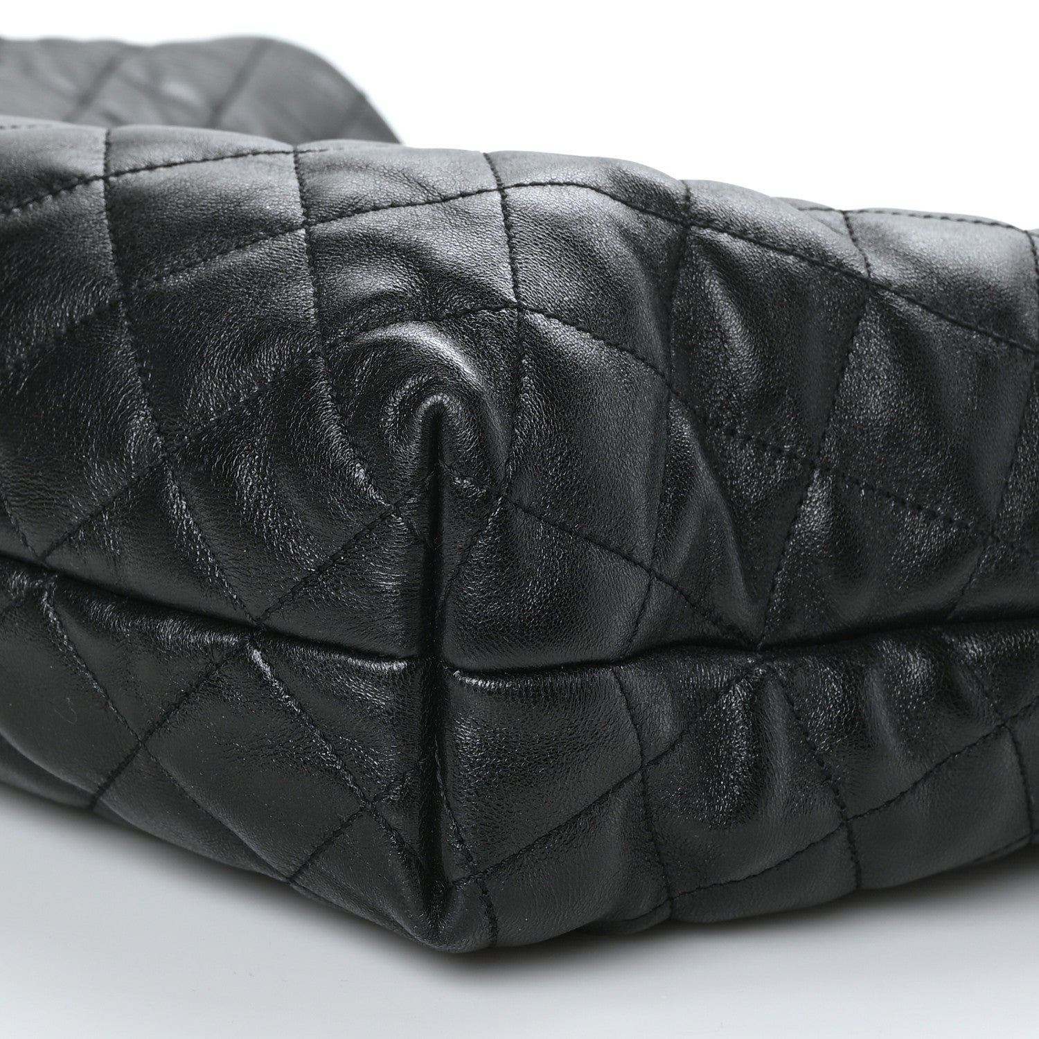 Saint Laurent Lambskin Quilted Maxi Icare Shopping Tote Black 8 of 8