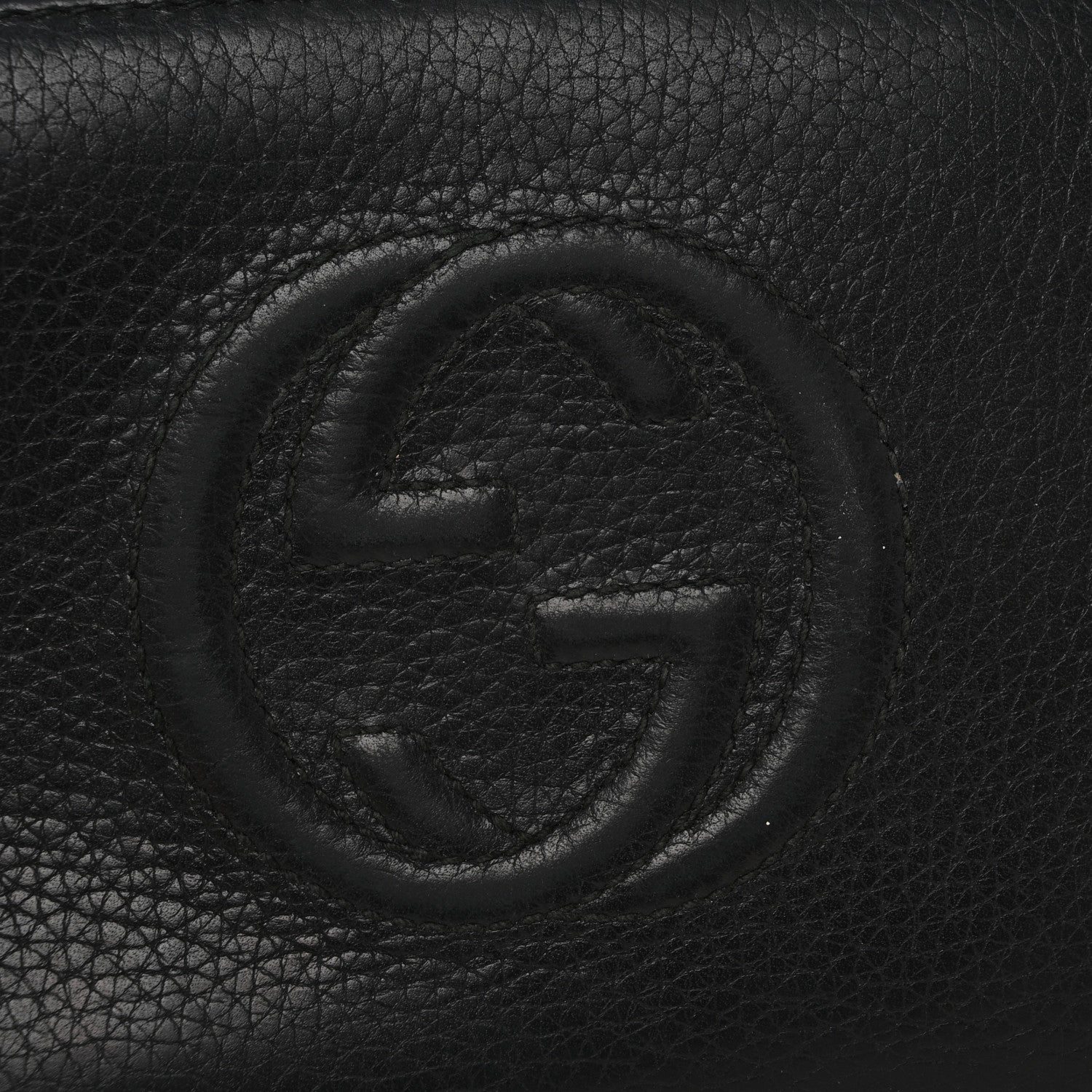 Gucci Pebbled Calfskin Soho Zip Around Wallet Black 12 of 12