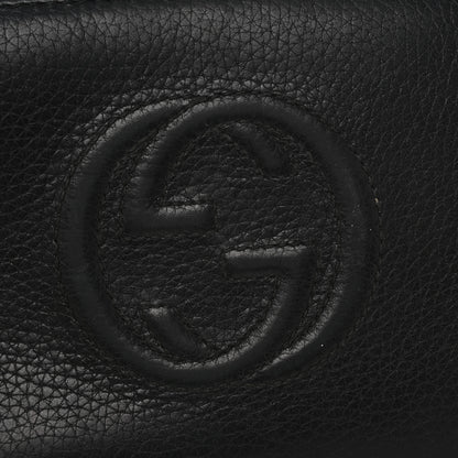 Gucci Pebbled Calfskin Soho Zip Around Wallet Black 12 of 12
