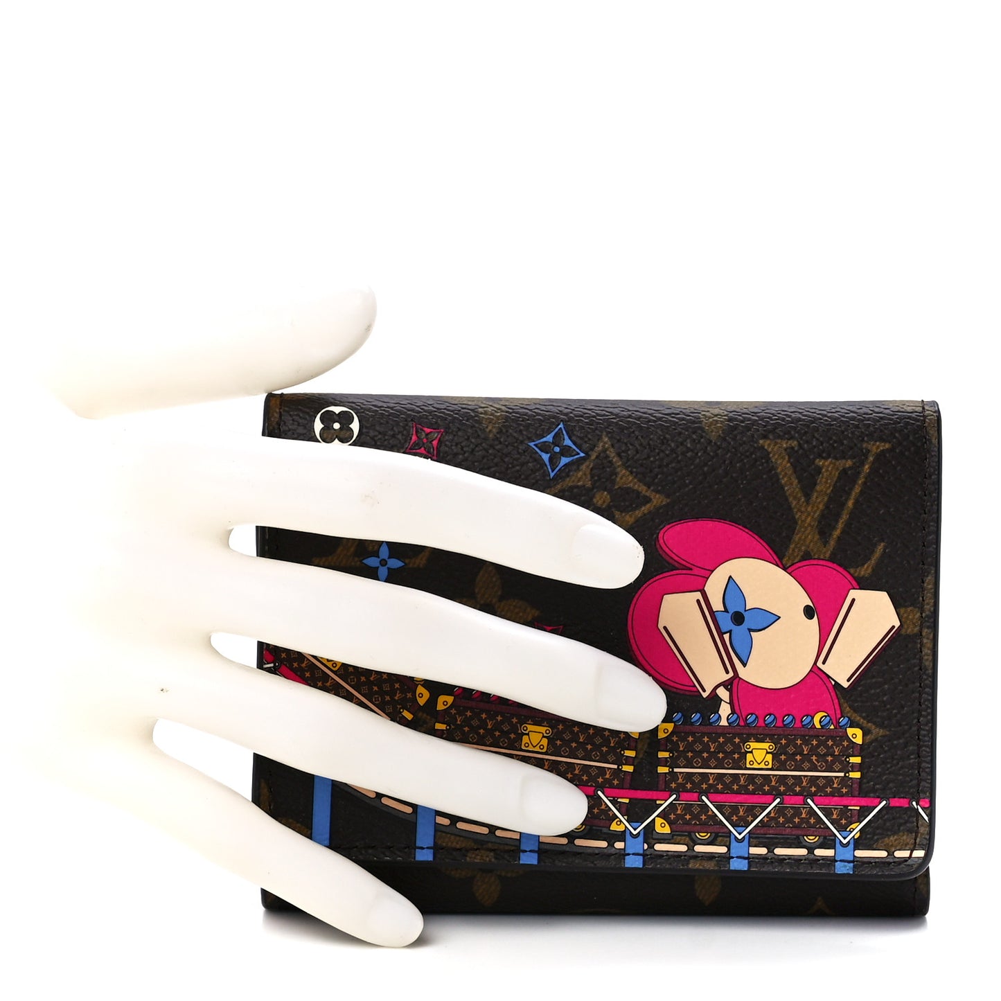 Monogram 2020 Christmas Animation Roller Coaster Victorine Wallet Pivoine