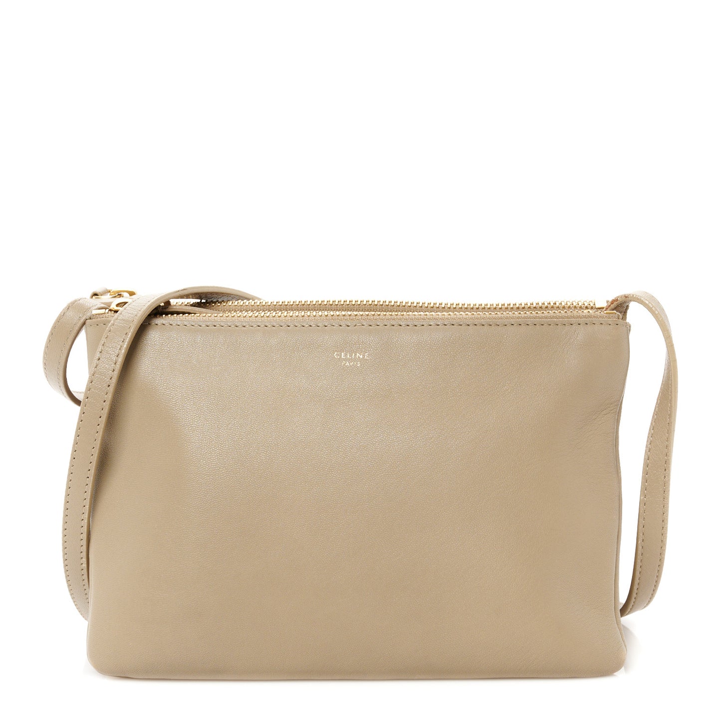 Liege Calfskin Small Trio Crossbody Bag Taupe