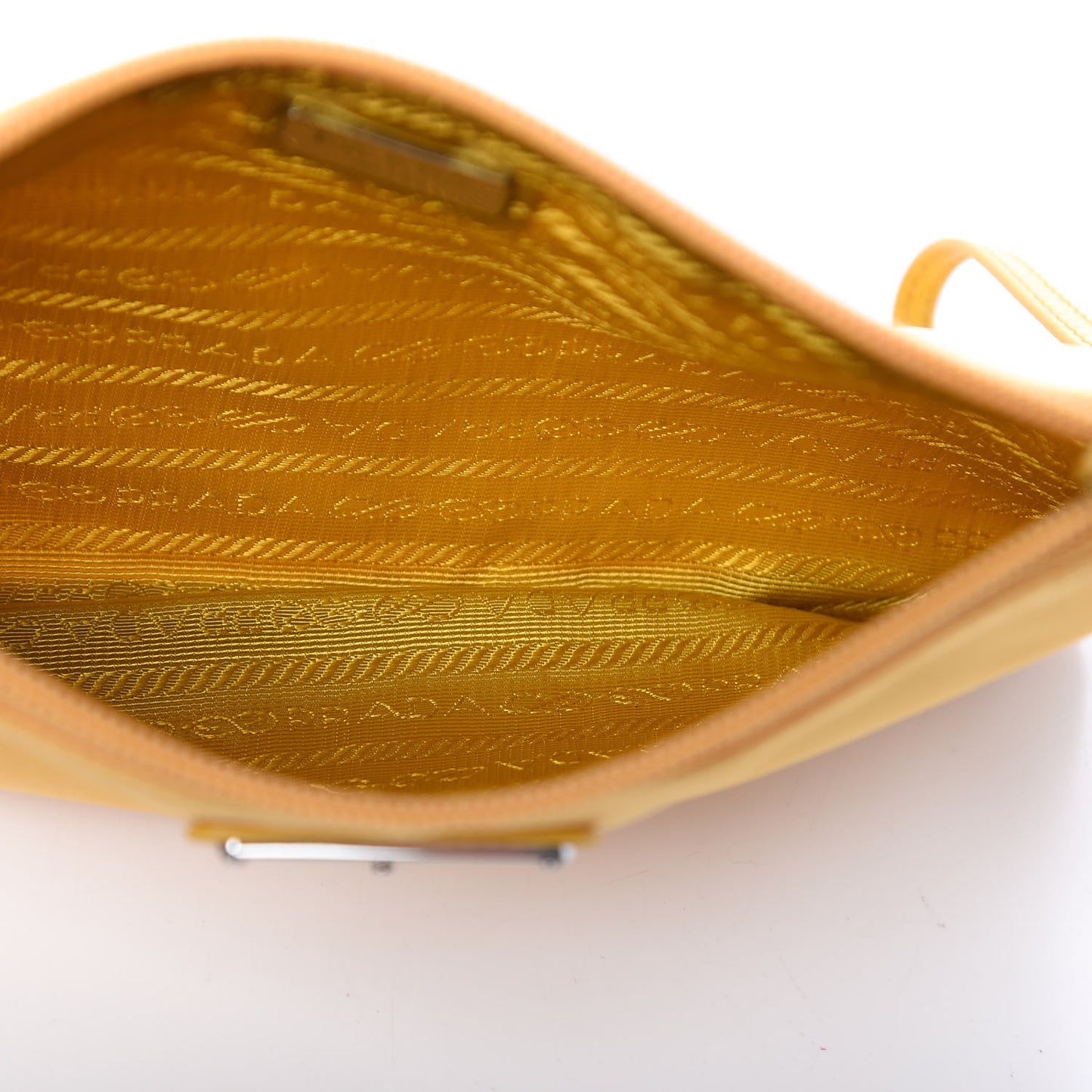 Tessuto Nylon Saffiano Wristlet Mimosa