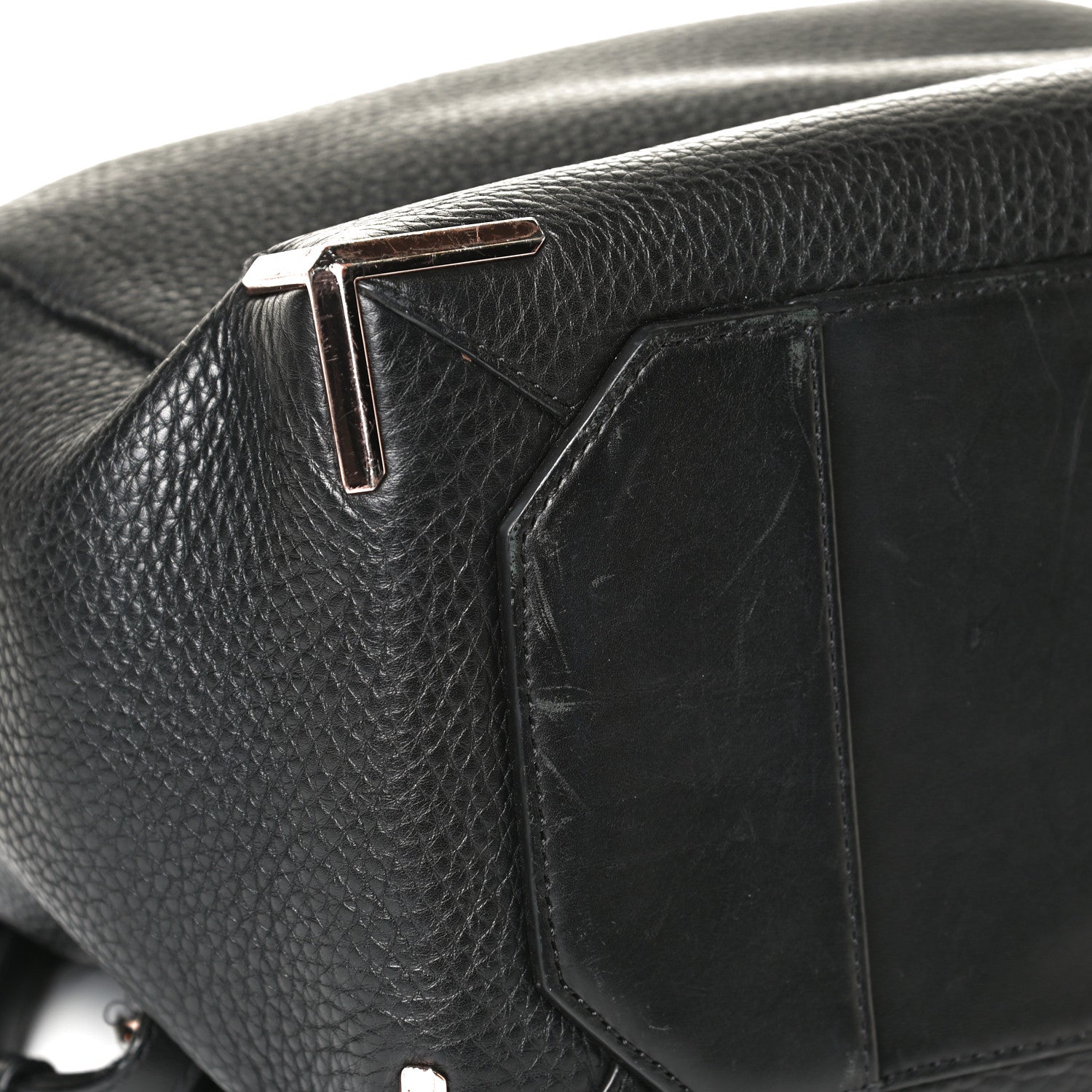 Alexander Wang Pebbled Calfskin Prisma Skeletal Backpack Black Rose Gold Hardware 10 of 13