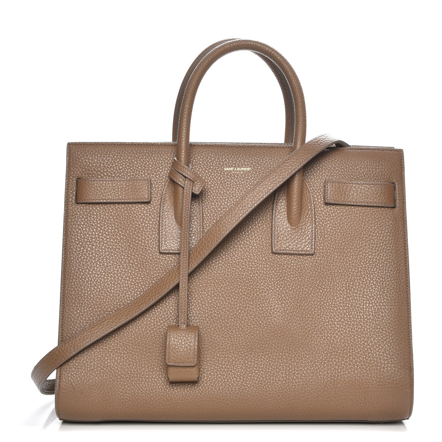 Grained Calfskin Small Sac De Jour Taupe
