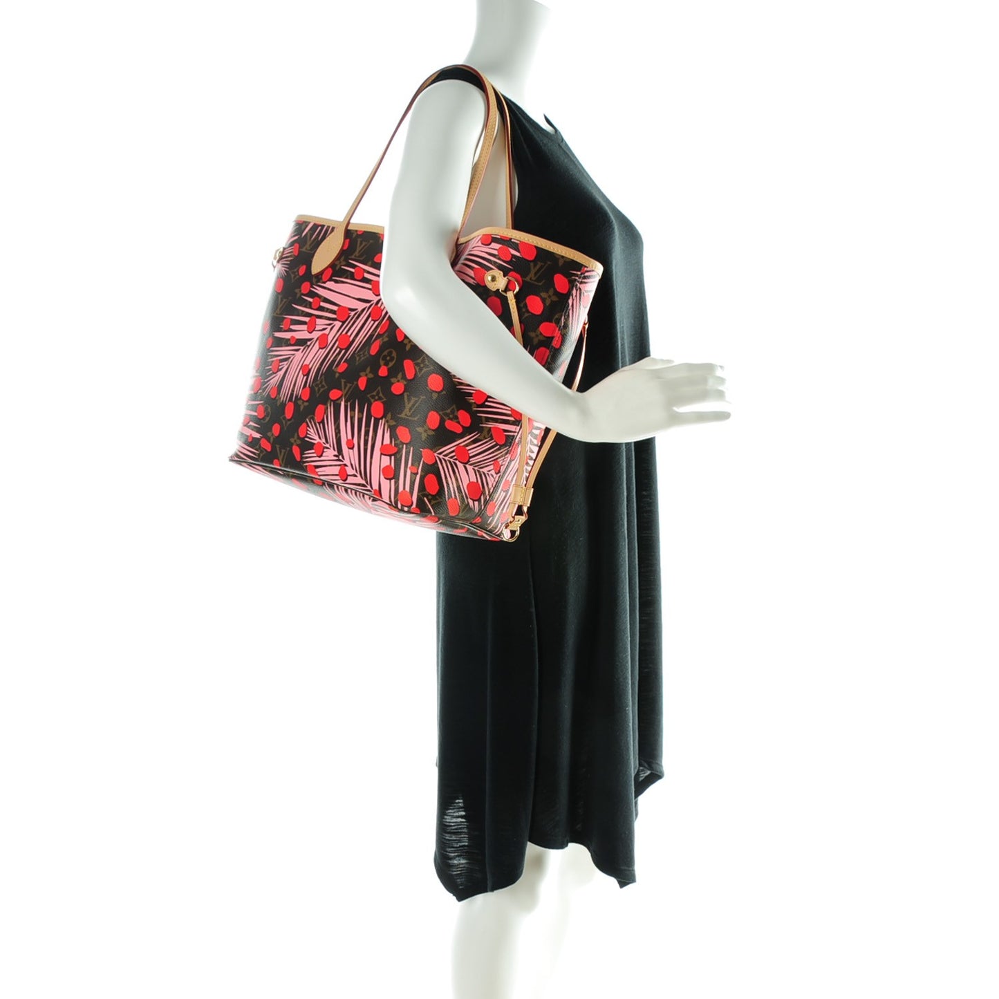 Monogram Jungle Dots Neo Neverfull MM Sugar Pink Poppy