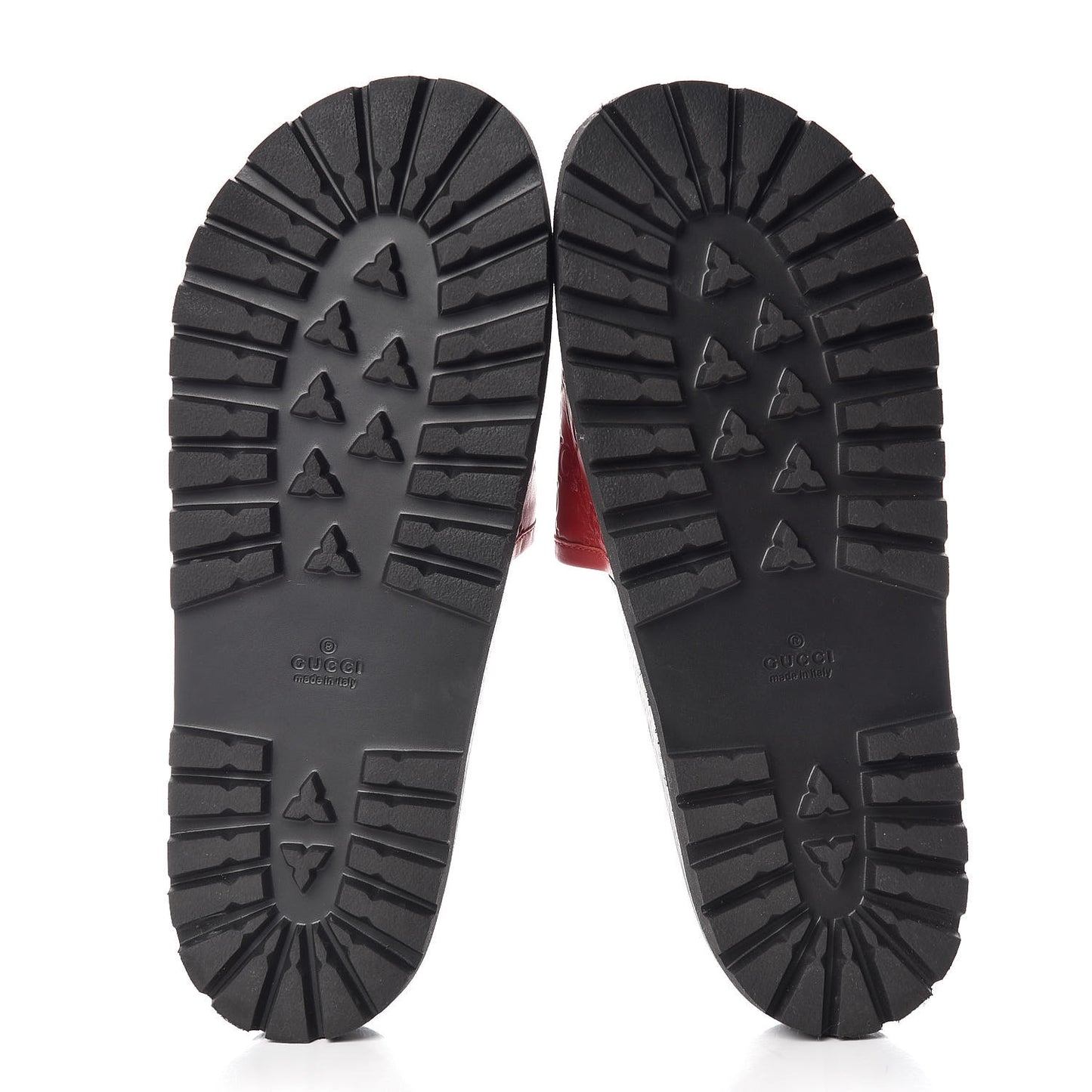 Guccissima Signature Mens Lug Sole Slide Sandals 13 Hibiscus Red