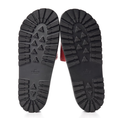 Gucci Guccissima Signature Mens Lug Sole Slide Sandals 13 Hibiscus Red 5 of 8