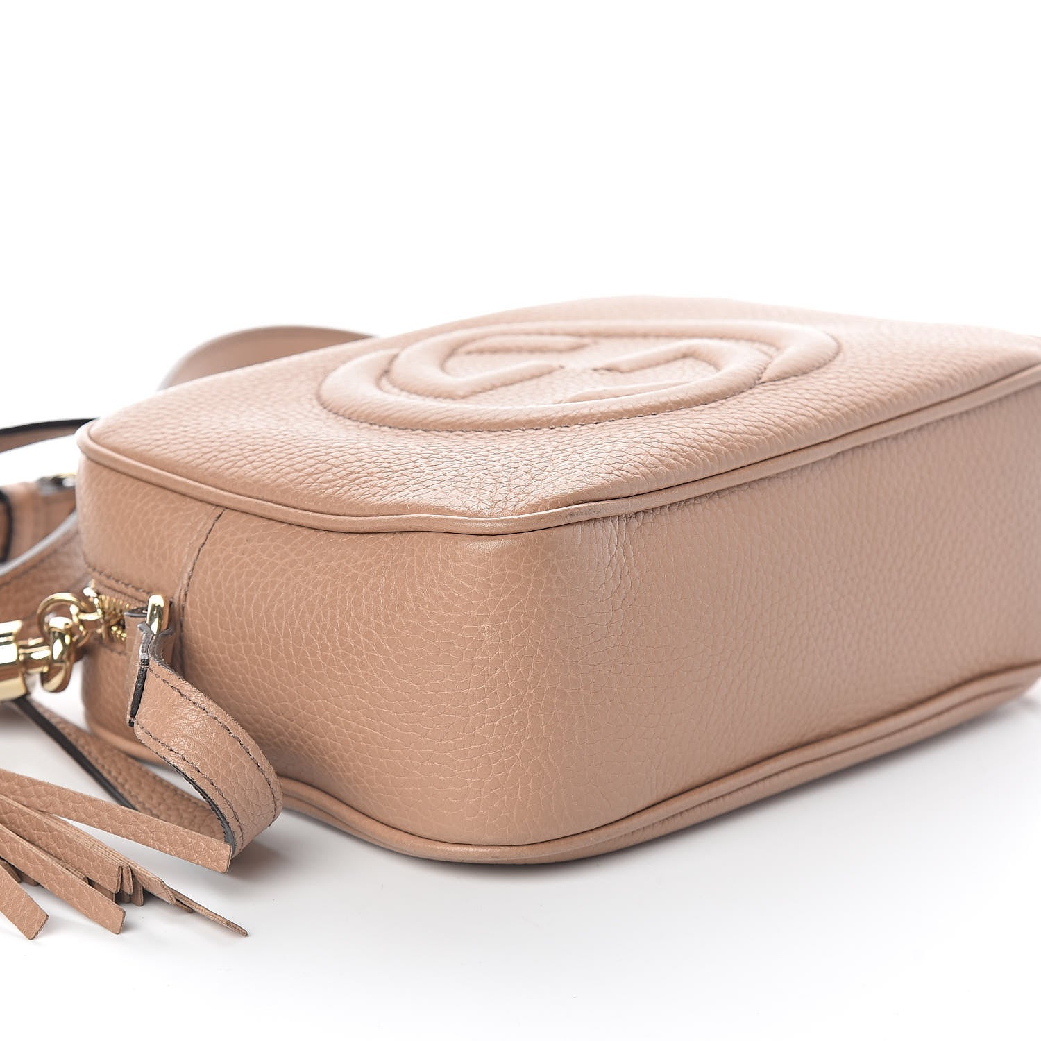 Gucci Pebbled Calfskin Small Soho Disco Bag Rose Beige 8 of 9