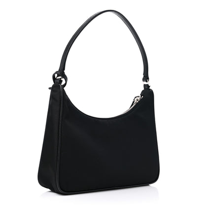 Prada Tessuto Nylon Saffiano Mini Re-Edition 2005 Bag Black 3 of 9