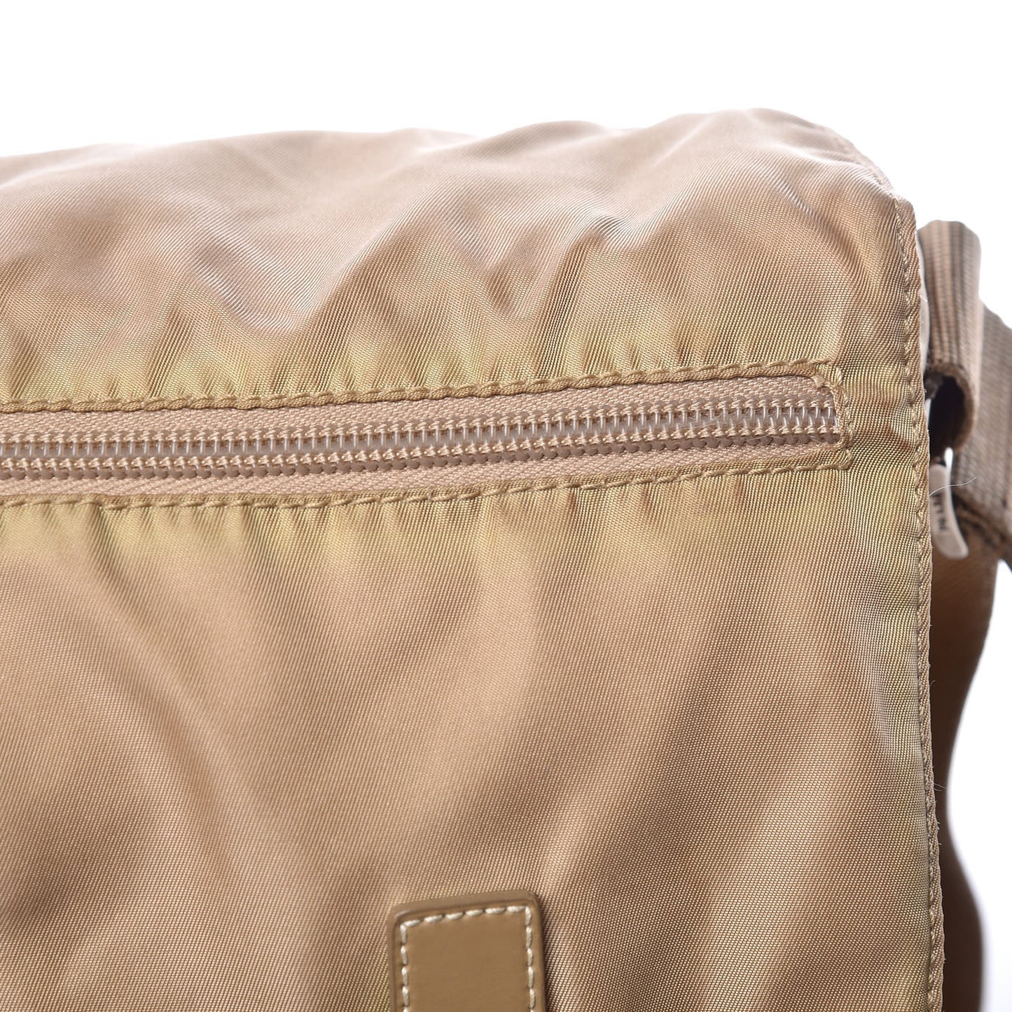 Tessuto Nylon Vela Messenger Bag Beige