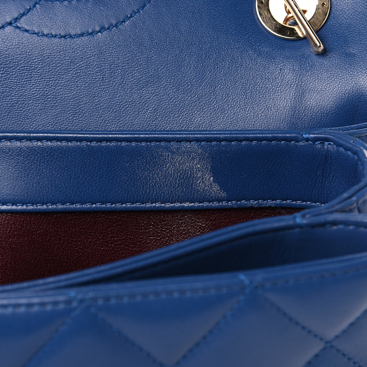 Lambskin Quilted Small Trendy CC Dual Handle Flap Bag Blue