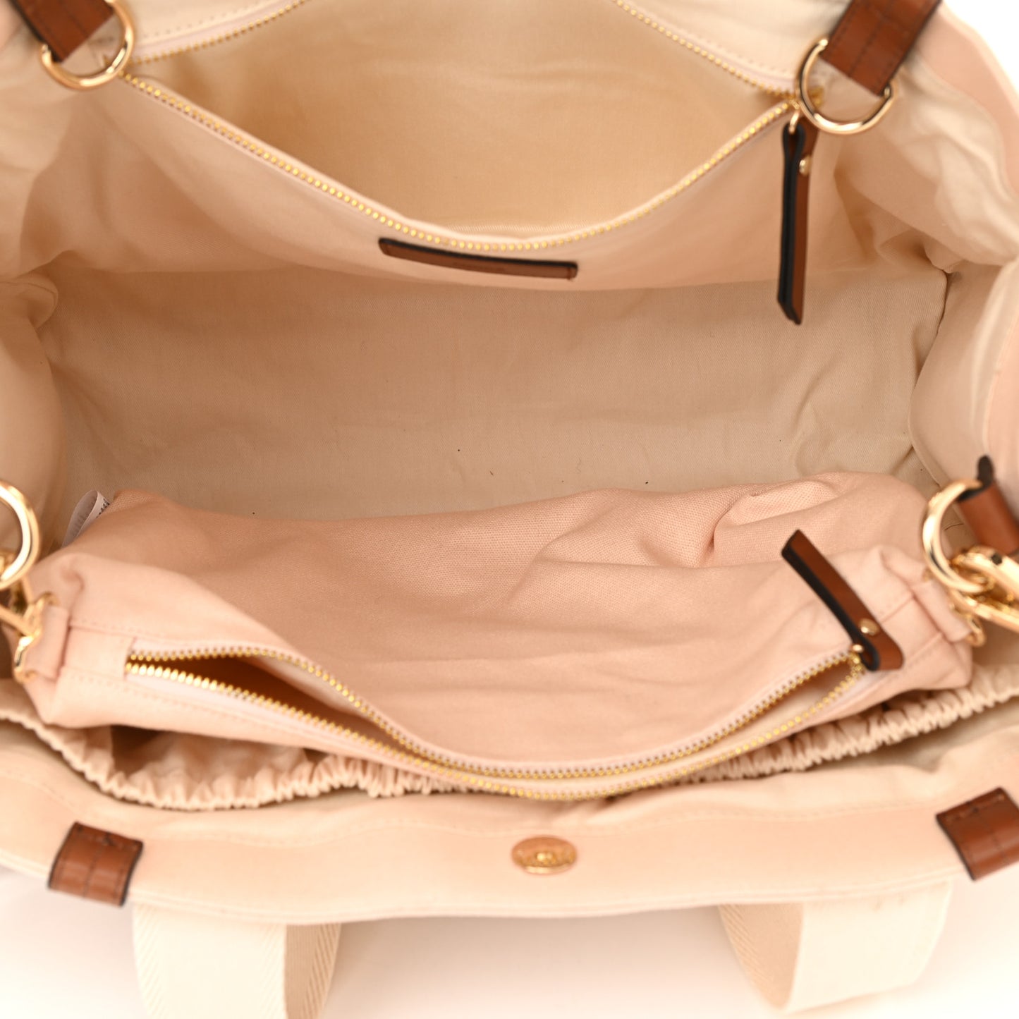 Cotton Calfskin Changing Bag Powder Pink