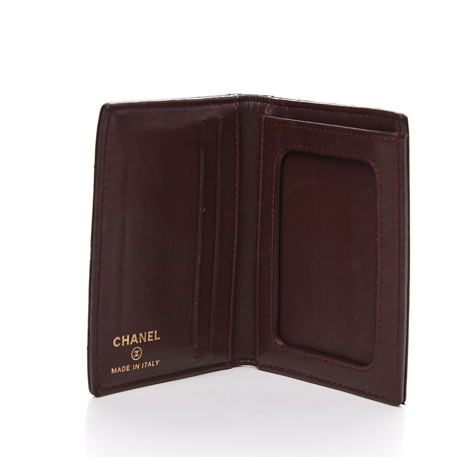 Chanel Lambskin Quilted Card Holder Wallet Black 4 of 11