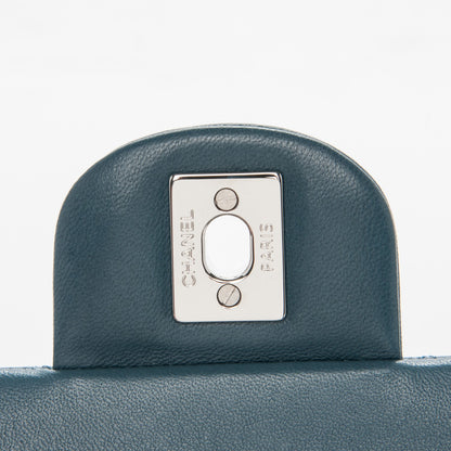 Chanel Lambskin Quilted Medium Double Flap Blue 5 of 9