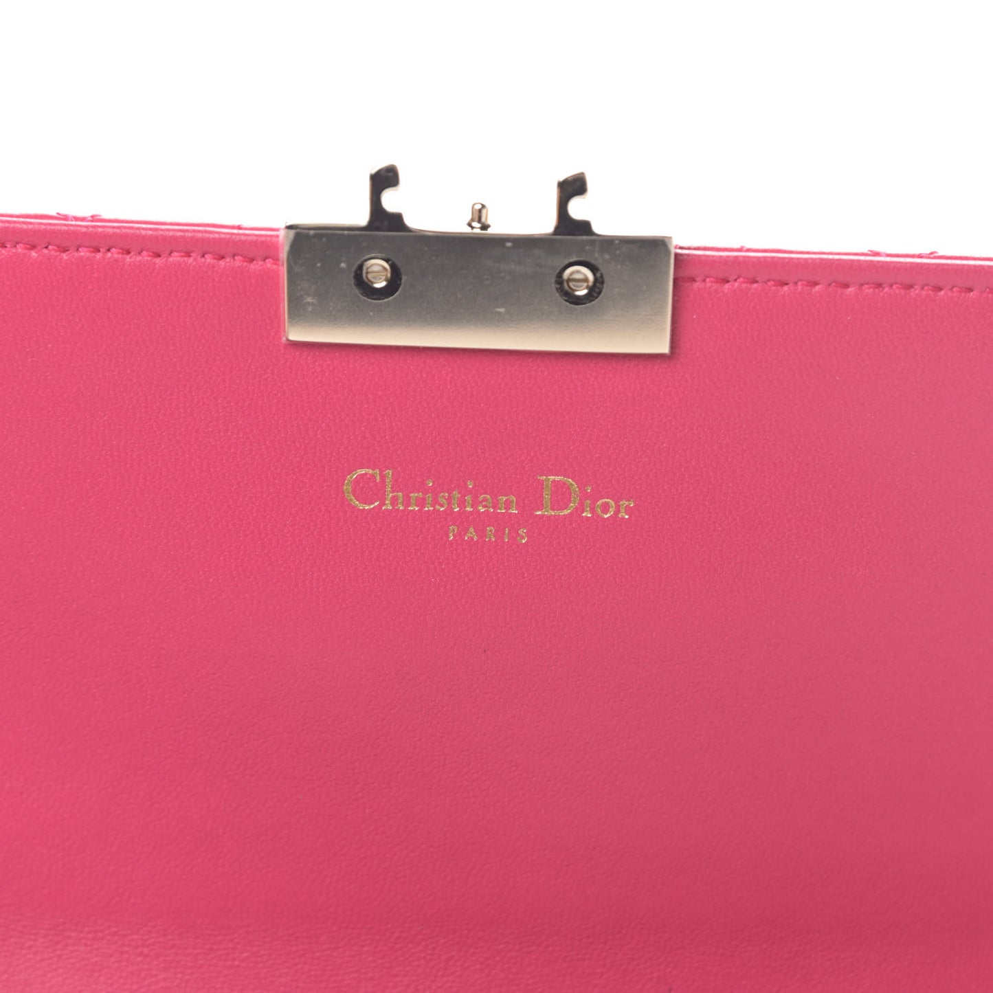 Lambskin Cannage Miss Dior Promenade Pouch Fuchsia
