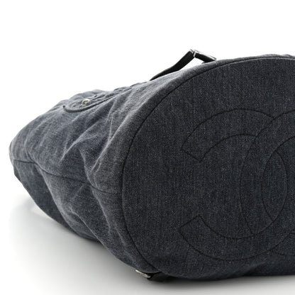 Chanel Denim Drawstring Backpack Blue 9 of 10