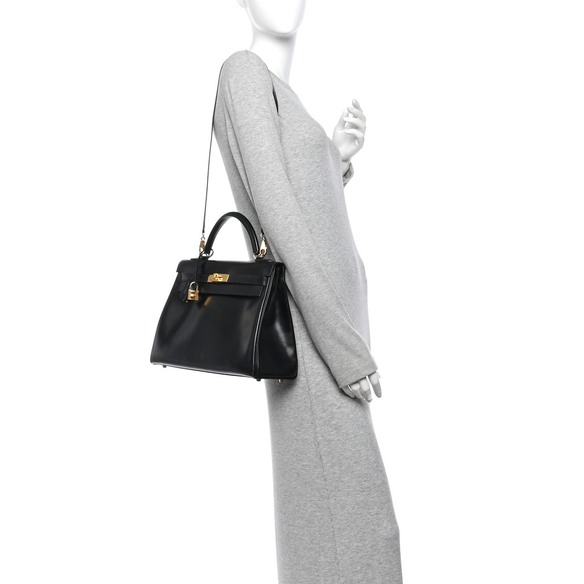 Hermes Box Kelly Retourne 32 Black 2 of 11