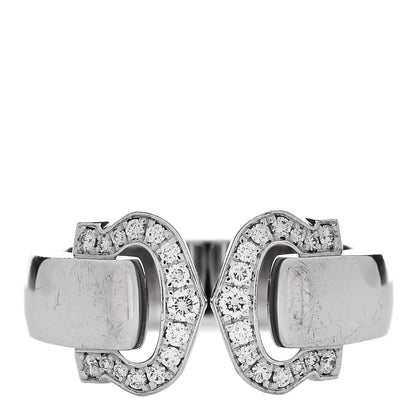 Cartier 18K White Gold Diamond C De Cartier Ring 50 5.5 1 of 4