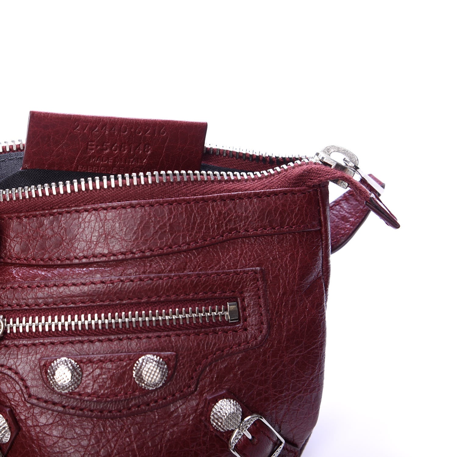Balenciaga Agneau Giant 12 Silver Hardware M Porte-Monnaie Coin Purse Rouge Cerise 7 of 7