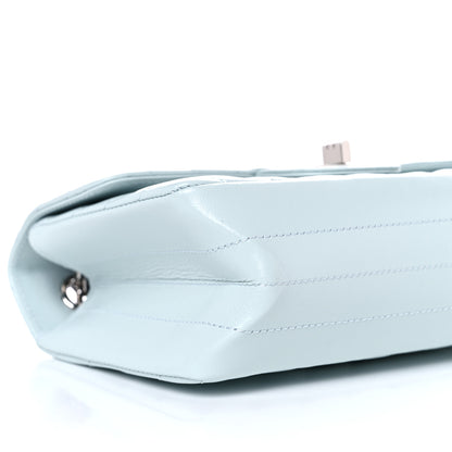 Chanel Aged Calfskin Chevron Quilted 2.55 Reissue Mini Flap Light Blue 8 of 10