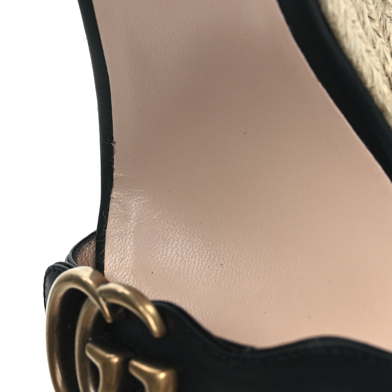 Gucci Galassia Aitana Espadrille 10/95mm Wedge Sandals 36 Black 9 of 10