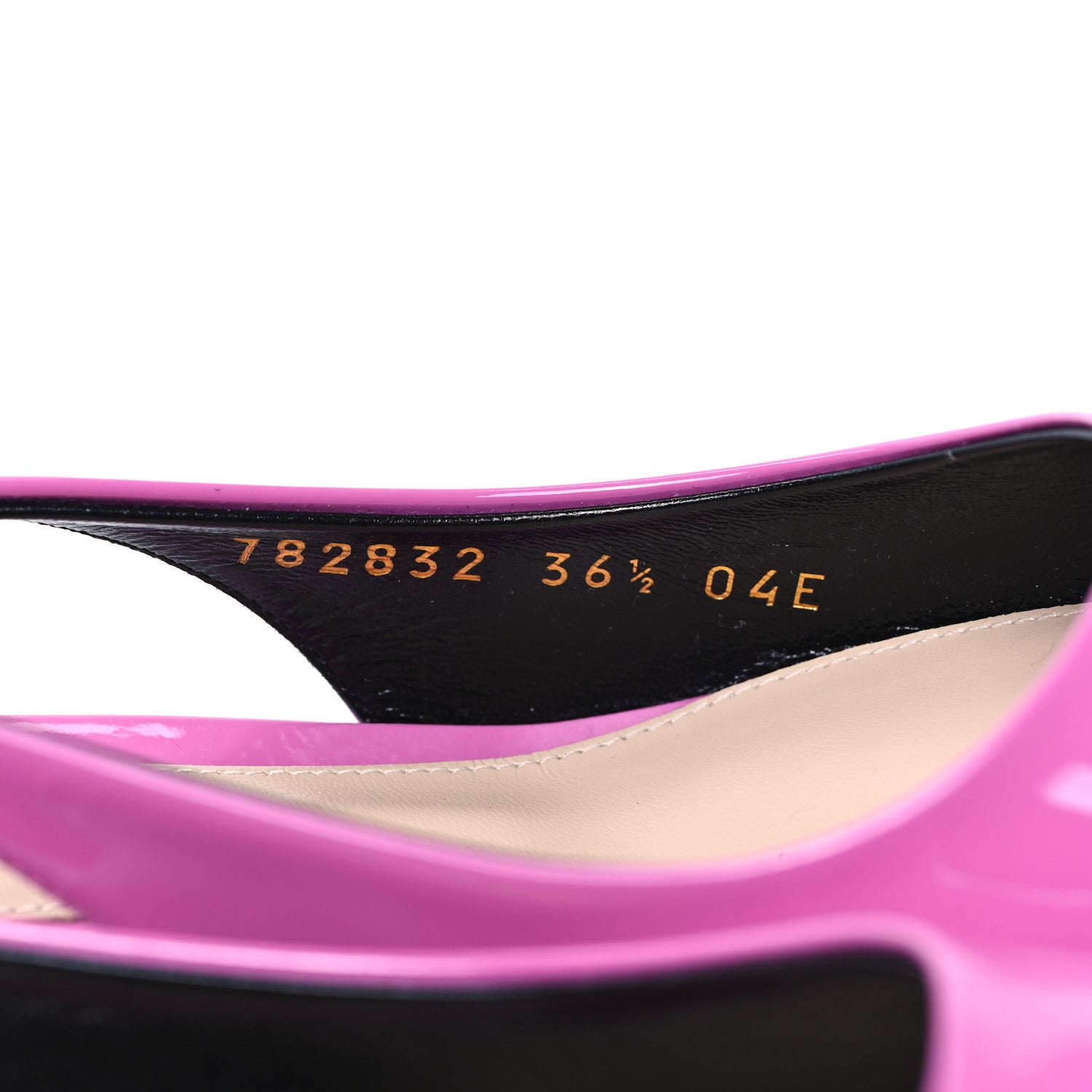 Gucci Patent Signoria 35mm Slingback Pumps 36.5 Libre Pink 8 of 9