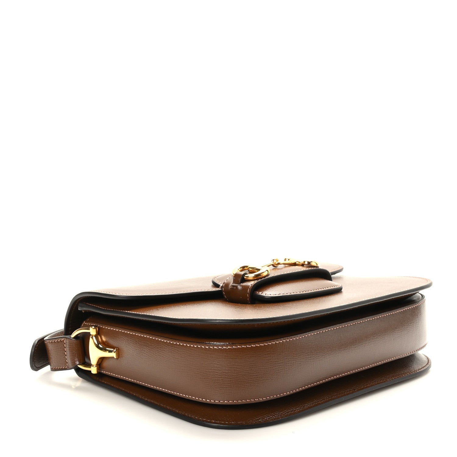 Gucci Azalea Calfskin Horsebit 1955 Shoulder Bag Brown Sugar 4 of 9