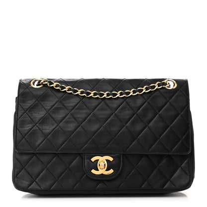 Chanel Lambskin Quilted Medium Double Flap Black 1 of 10
