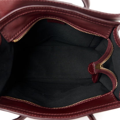 Celine Smooth Calfskin Nano Luggage Burgundy 5 of 9