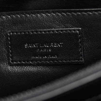 Saint Laurent Calfskin Y Quilted Monogram Monochrome Small Loulou Chain Satchel Black 6 of 10