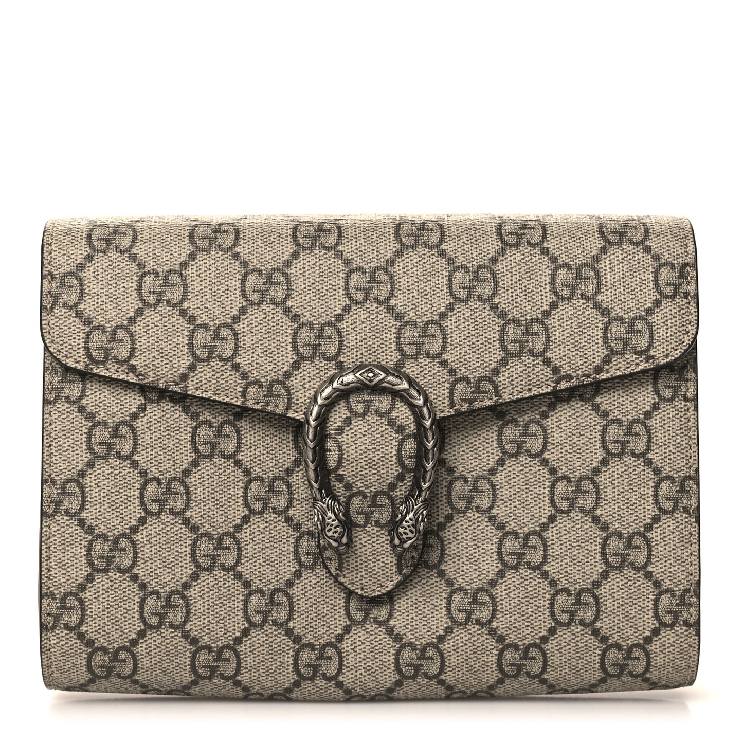 GG Supreme Monogram Dionysus Clutch Taupe