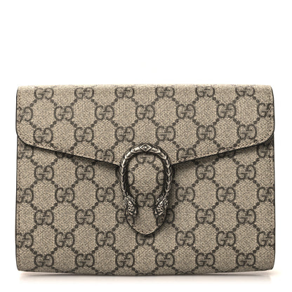 Gucci GG Supreme Monogram Dionysus Clutch Taupe 1 of 10