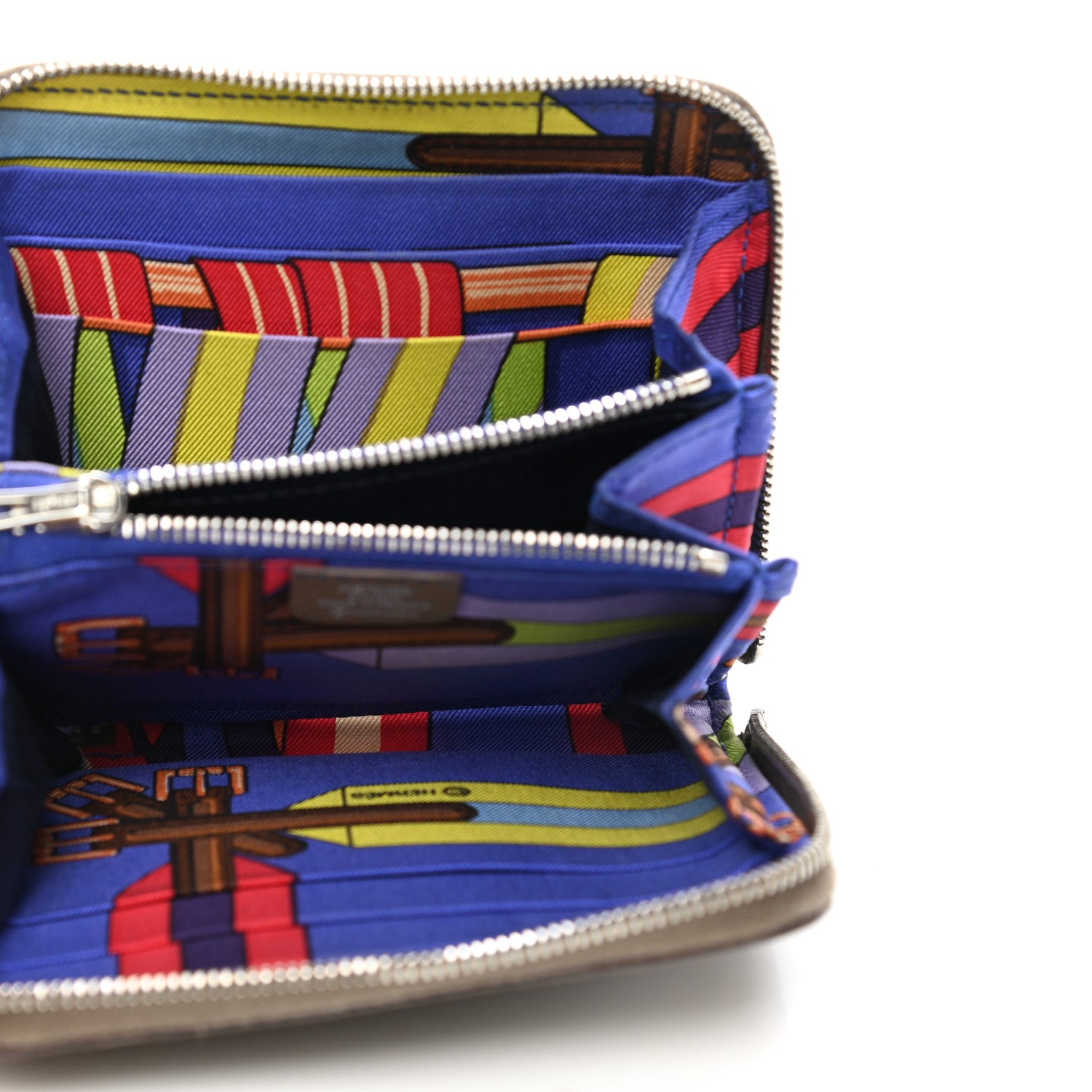 Hermes Epsom Silk'in Compact Wallet Etoupe 5 of 9