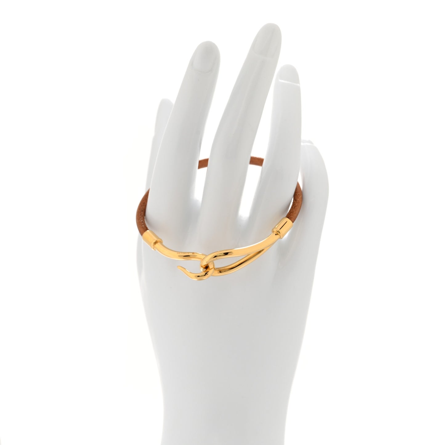 Natural Bridle Jumbo Hook Bracelet Bouton