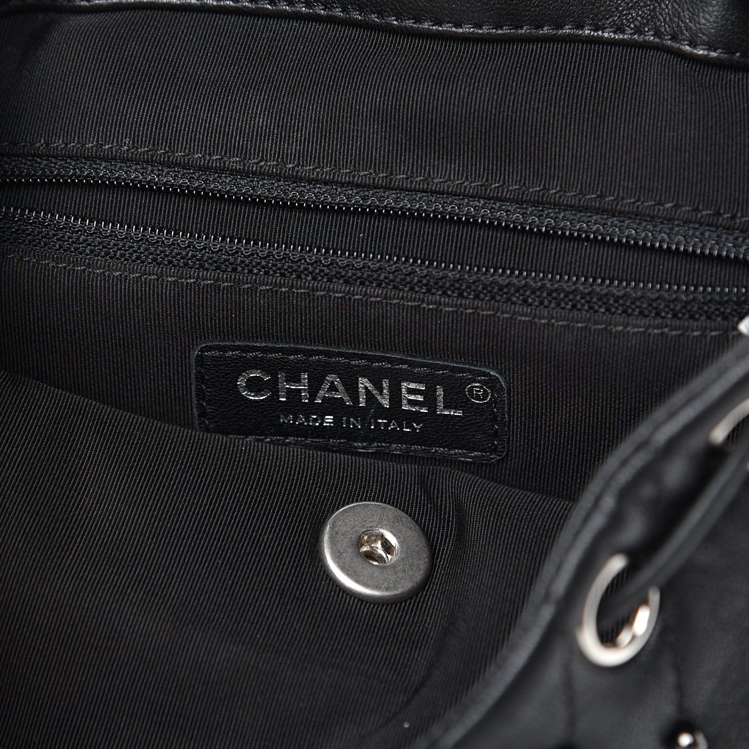 Chanel Lambskin Chevron Quilted Studded Stud Wars Backpack Black 5 of 9