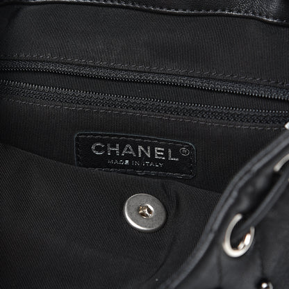 Chanel Lambskin Chevron Quilted Studded Stud Wars Backpack Black 5 of 9