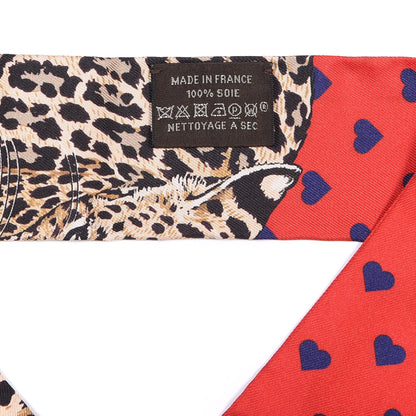 Hermes Silk Jungle Love Love Twilly Rouge Marine Fauve 4 of 4