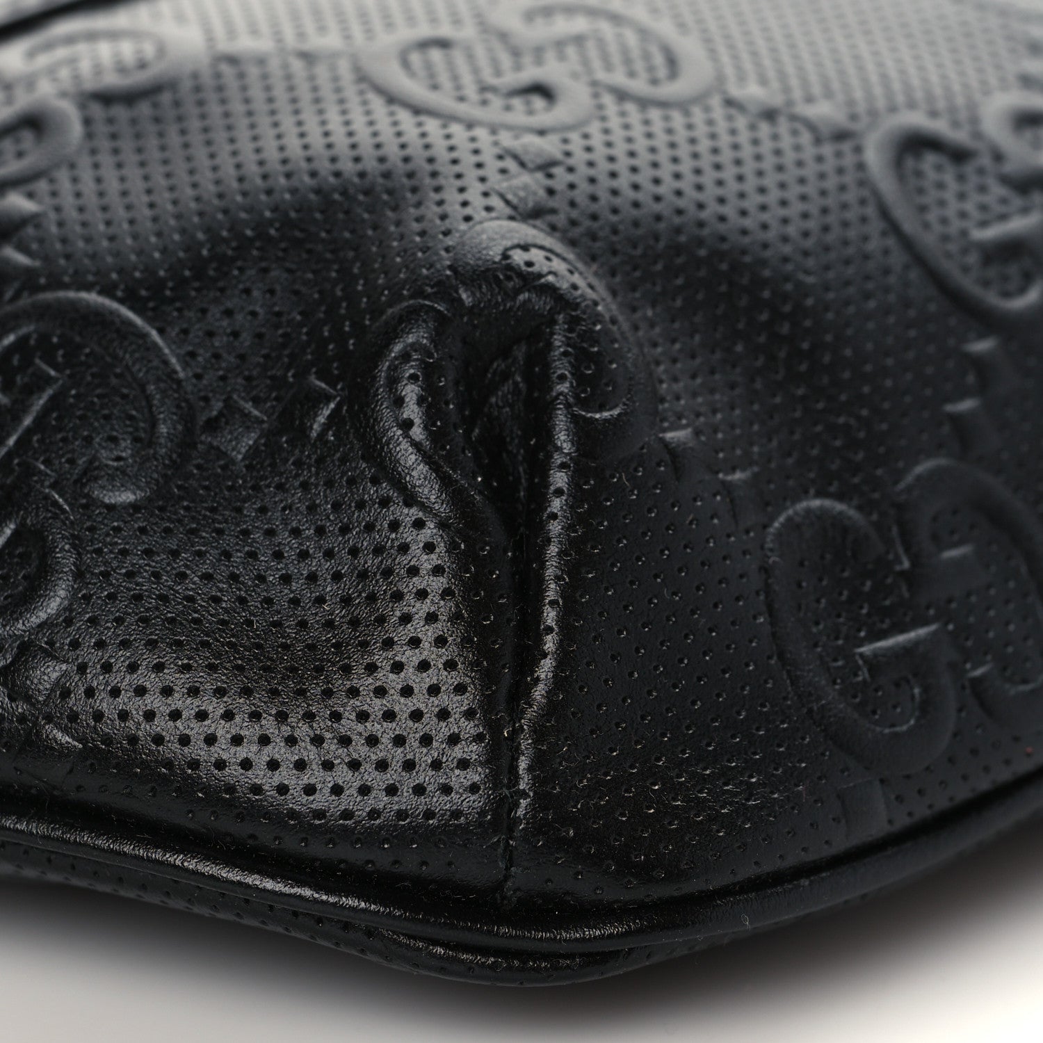 Gucci Calfskin GG Tennis Embossed Belt Bag Black 7 of 8