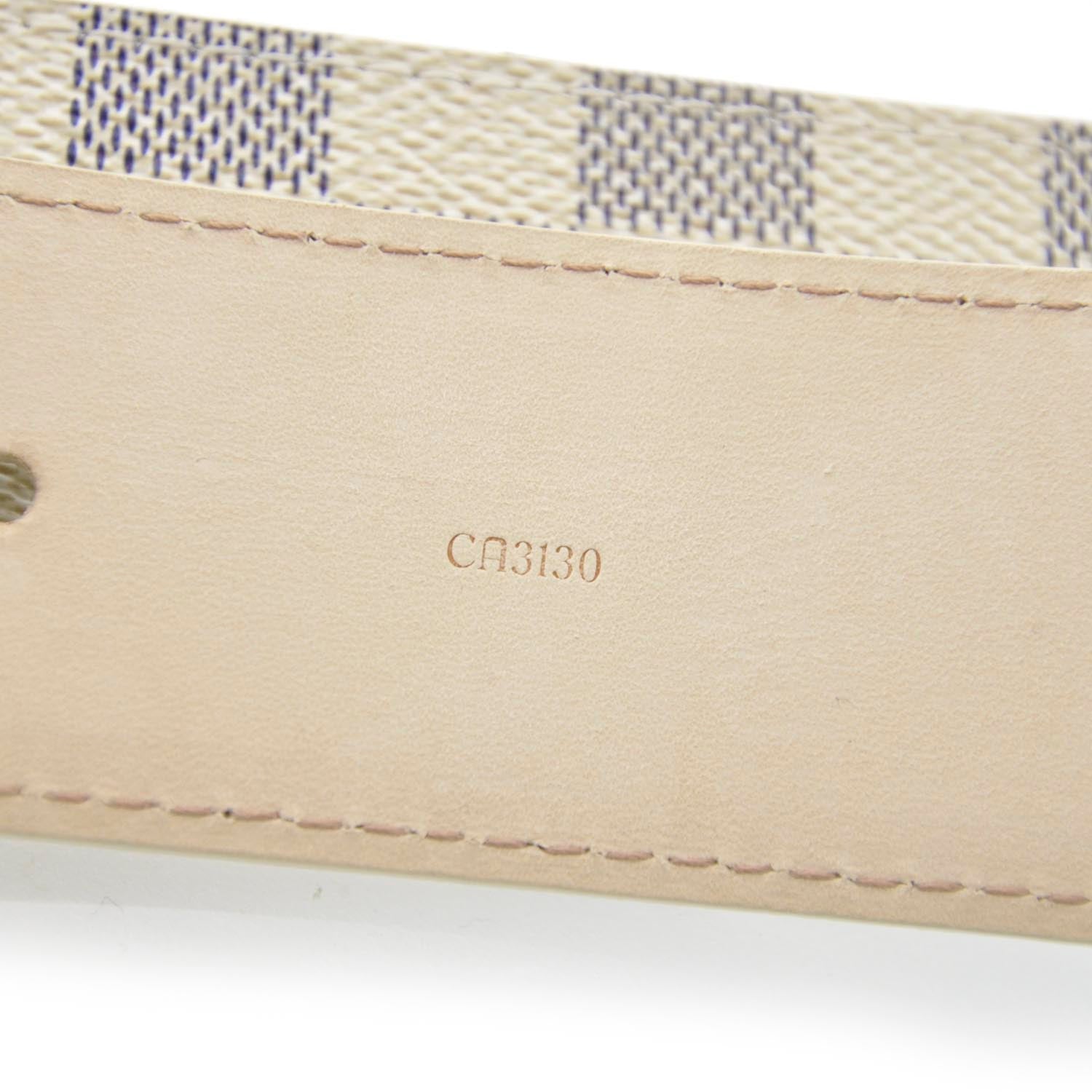 Louis Vuitton Damier Azur LV Initiales Belt 80 32 3 of 5