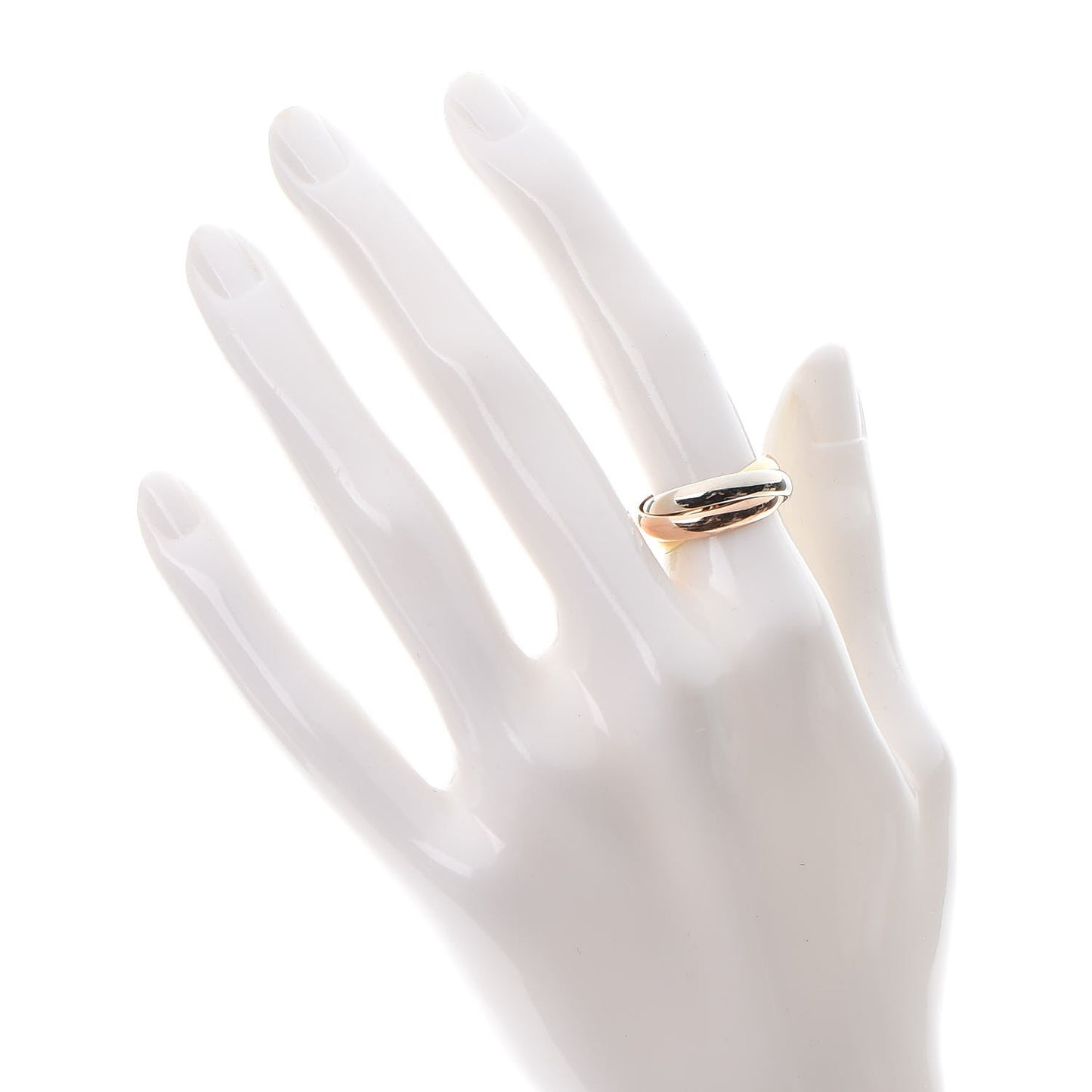 18K Pink Yellow White Gold Small Trinity Ring 51 5.75