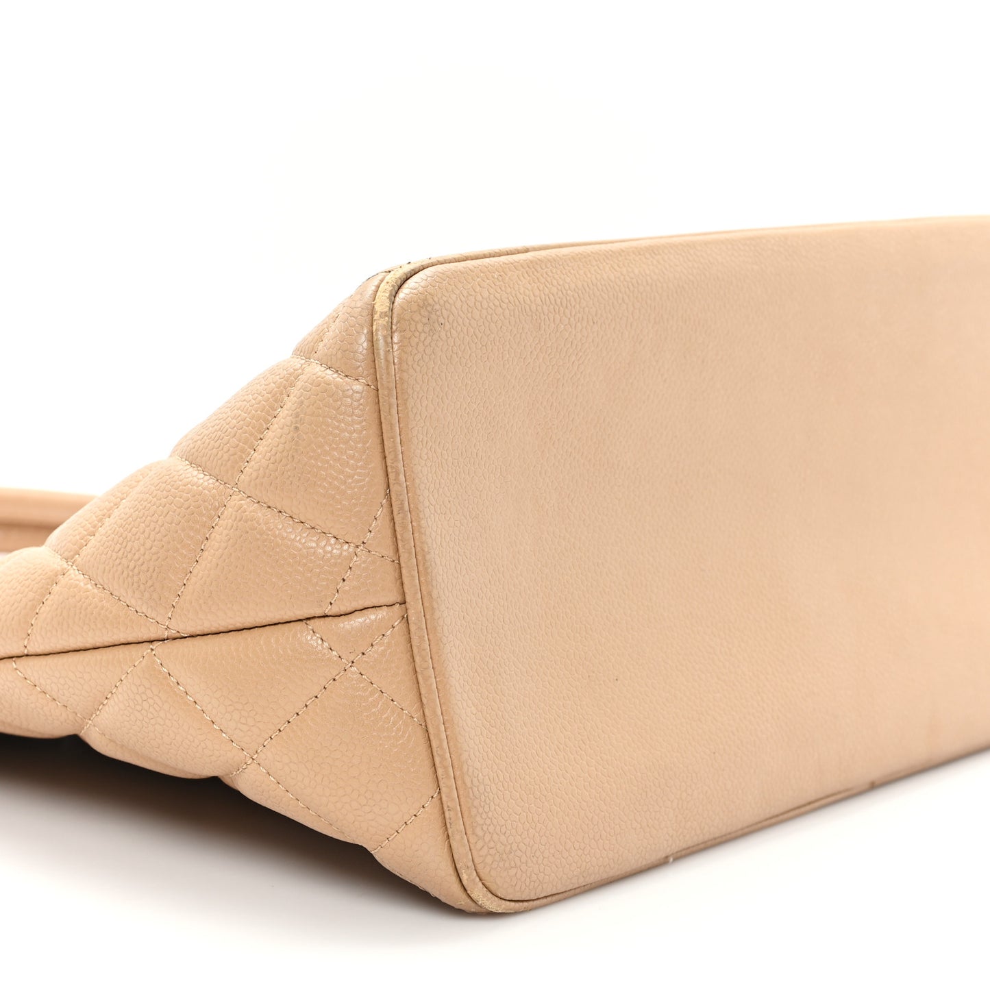 Caviar Quilted Medallion Tote Beige