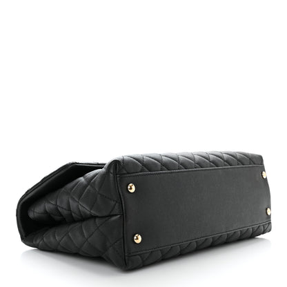 Chanel Caviar Quilted Medium Coco Handle Flap Black 4 of 11